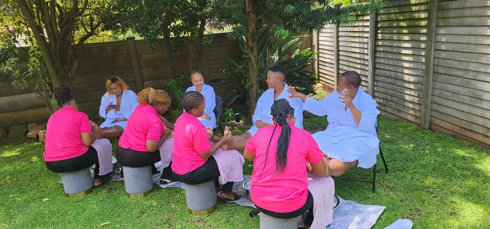 Outdoor spa experience at Bel Amour Spa